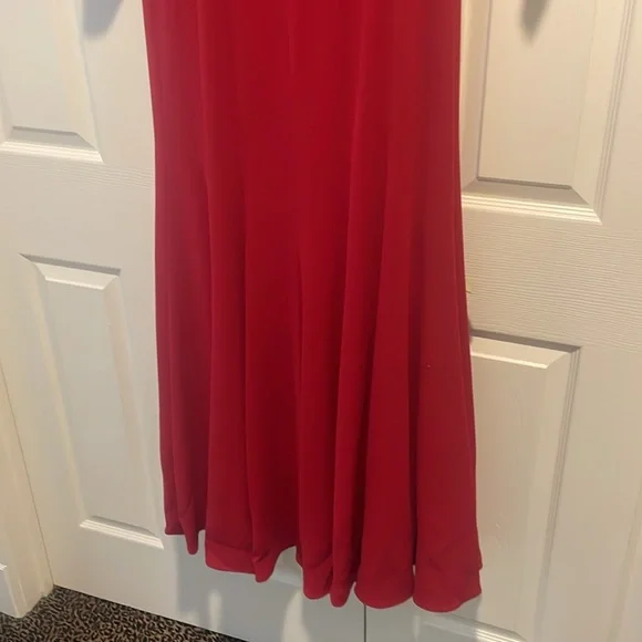 Badgley Mischka VINTAGE RED jersey gown size 8 - Picture 9 of 15